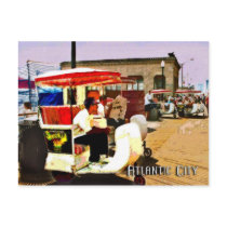 Pushcart on the Boardwalk Post Card
