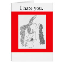 pushtoilet, I hate you. Greeting Card