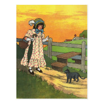 Pussy-cat, pussy-cat, Where have you been? Postcard