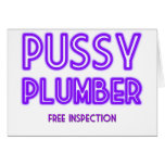 Pussy Plumber Greeting Card
