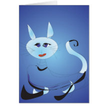 Pussycat I Love You Cartoon Notecard