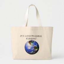 PUT A END TO GLOBAL WARMING! CANVAS BAGS