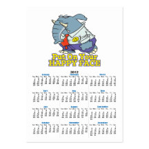 put on your happy face facade elephant business cards