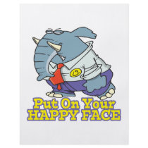put on your happy face facade elephant personalized flyer
