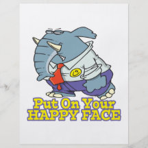 put on your happy face facade elephant personalized flyer