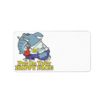 put on your happy face facade elephant address label