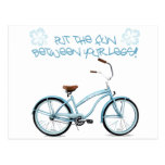 Put the FUN in between your legs - light blue Postcard