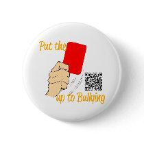 Put the RED CARD up to bullying!... BADGE/BUTTON