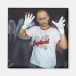 Putin Parties Refrigerator Magnet