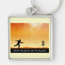 Putt Plastic In Its Place Key Chain