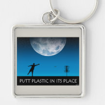 Putt Plastic In Its Place Keychain