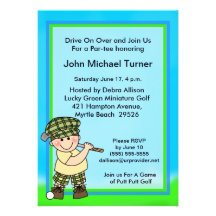 Putt Putt Golf Birthday Invitation