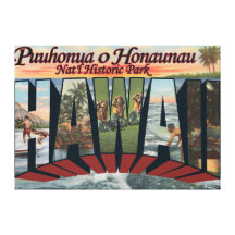 Puuhonua o Honaunau Park, Hawaii Gallery Wrapped Canvas