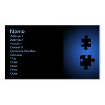 Puzzle649 PUZZLE PIECES BLACKS BLUES DIGITAL WALL Business Card Templates