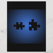 Puzzle649 PUZZLE PIECES BLACKS BLUES DIGITAL WALL Flyer