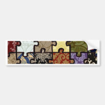 Puzzle Patchwork Bumper Sticker