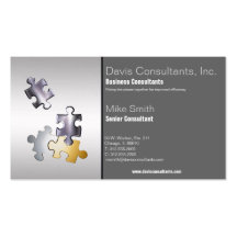 puzzle pieces business card