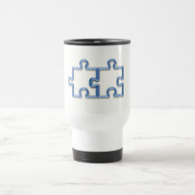 Puzzle Pieces Plastic Travel Mug