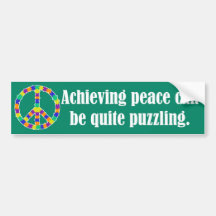 Puzzled Peace Bumper Sticker