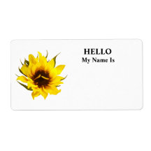 Puzzled Sunflower Shipping Label