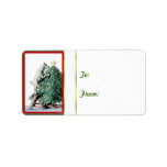 Pygmy in Tree Goat  Christmas Gift Tag Sticker labels
