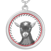 Pygora Goat Hooves and Hearts Necklace