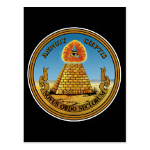 Pyramid and Eye - All Seeing Eye - Great Seal ~ Post Card
