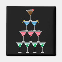 Pyramide de Martini Magnets Pour Réfrigérateur