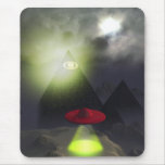 Pyramide et UFO Mousepad d'Illuminati Tapis De Souris