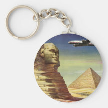 Pyramides vintages Egypte Gizeh de désert d'avion  Porte-clefs