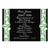 Pyre (Green) Wedding Invitation