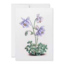 Pyrenees Columbine - Aquilegia pyrenaica Personalized Invitations