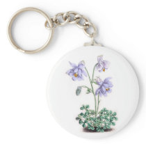 Pyrenees Columbine - Aquilegia pyrenaica Keychain