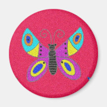 Pysanka Symbol: Butterfly Refrigerator Magnet