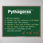 Pythagoras Mathematics quotes Poster