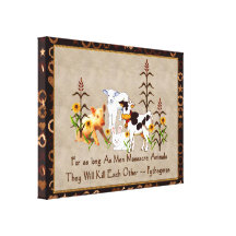 Pythagoras Vegetarian Quote Gallery Wrap Canvas