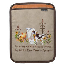 Pythagoras Vegetarian quote iPad Sleeve