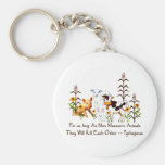 Pythagoras Vegetarian quote Key Chain