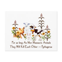 Pythagoras Vegetarian quote Postcard