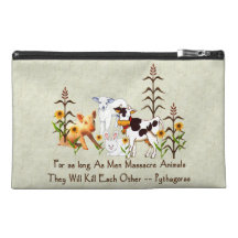 Pythagorus Vegetarian Quote Travel Accessories Bags