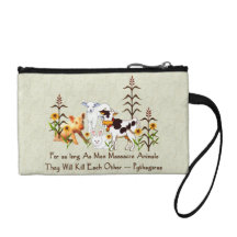 Pythagorus Vegetarian Quote Coin Purse