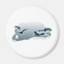 Python vs Alligator blue 02 Refrigerator Magnets