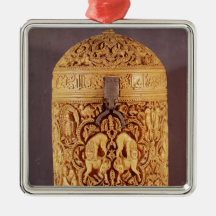 Pyx with a relief depicting the pleasures christmas tree ornament