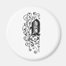 Q Decorative Letter Magnet