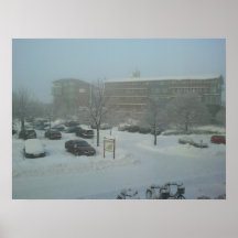 Q-Med i snödimma Print
