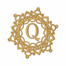 Q Monogram Snowflake embroidered womens shirt Polo