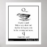 Q was a quail poster