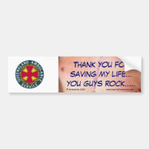 QAS - Thank you for saving my life Bumper Stickers