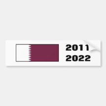 Qatar 2011 & 2022 bumper sticker