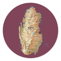 Qatar Map Sticker